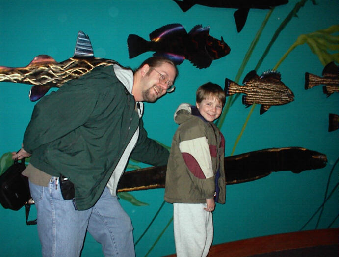 Kegan and Dad at Seattle Aquarium